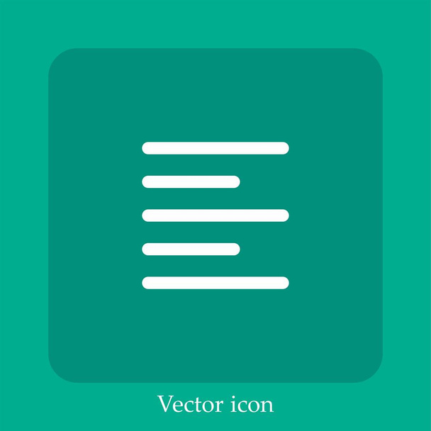 align left vector icon linear icon.Line with Editable stroke - Vector, Image