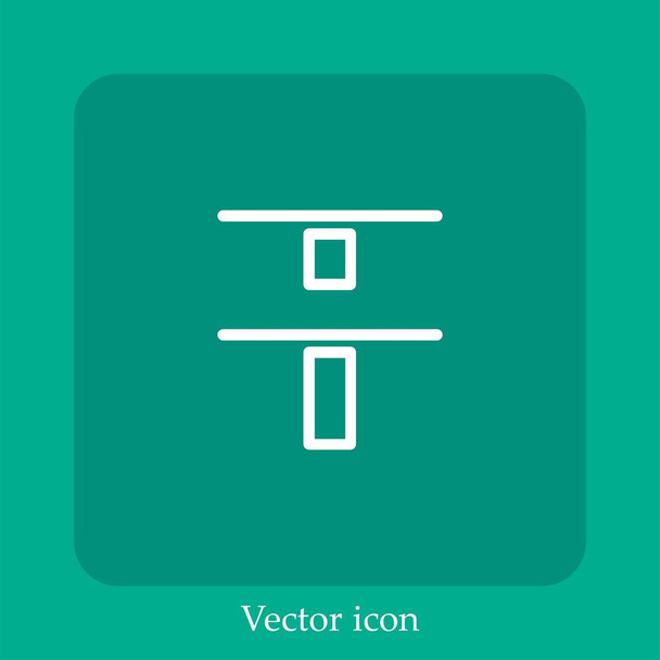 center align   vector icon linear icon.Line with Editable stroke - Vector, Image
