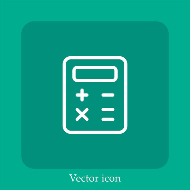 mérleg vektor ikon lineáris ikon.Vonal szerkeszthető stroke - Vektor, kép