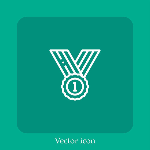 erstes Vektorsymbol lineare icon.Line mit editierbarem Strich - Vektor, Bild