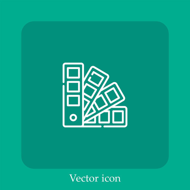 pantone vector icon lineare icon.Line mit editierbarem Strich - Vektor, Bild