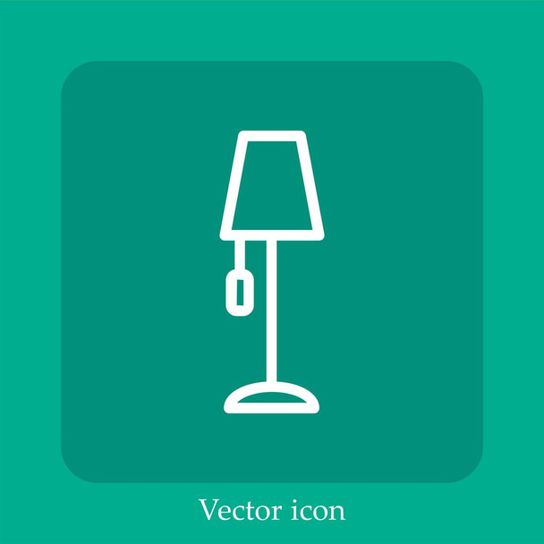 Lampenvektorsymbol lineare icon.Line mit editierbarem Strich - Vektor, Bild