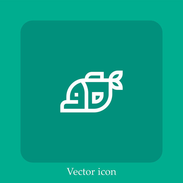 icône vectorielle perroquet tête-à-bosse icône linéaire. Ligne avec trait modifiable - Vecteur, image