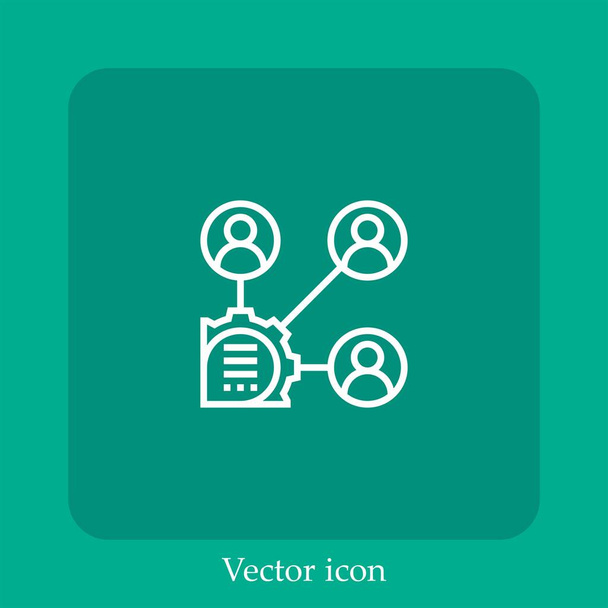 icona vettoriale delle parti interessate icon.Line lineare con ictus modificabile - Vettoriali, immagini