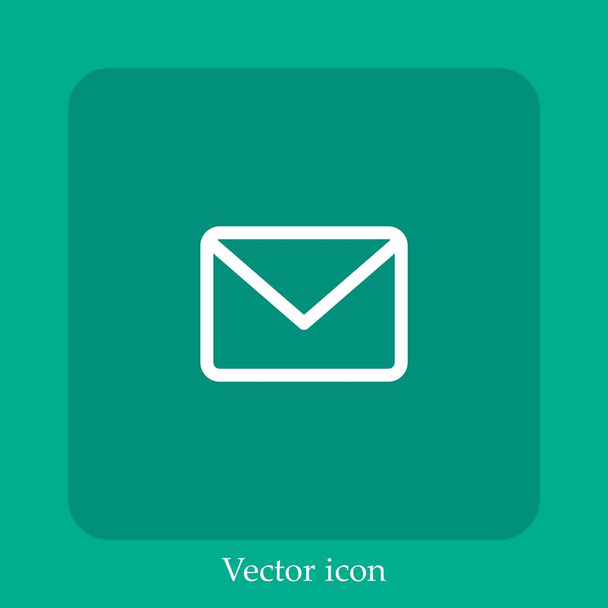 icono de vector envolvente icon.Line lineal con carrera editable - Vector, imagen