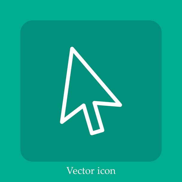 icona puntatore vettoriale icon.Line lineare con tratto modificabile - Vettoriali, immagini