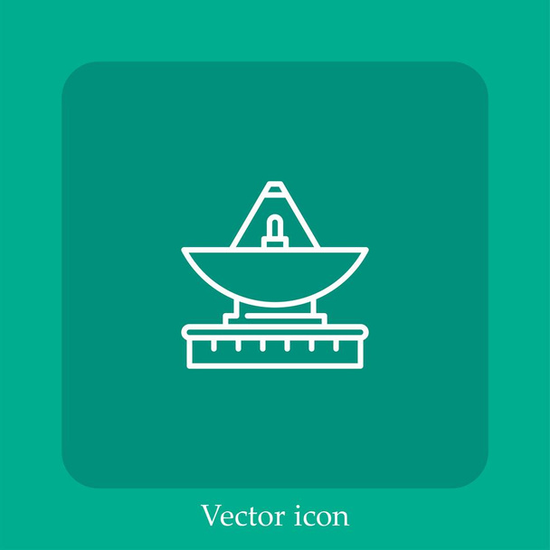 antenna vektor ikon lineáris ikon.Vonal szerkeszthető stroke - Vektor, kép