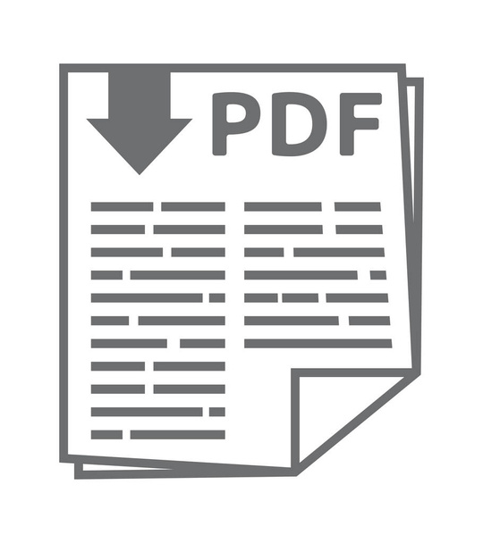 Ilustracja wektorowa ikony pobierania PDF - Wektor, obraz