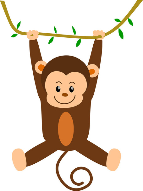 Гойдалка Мавпа векторний мультфільм
 - Вектор, зображення
