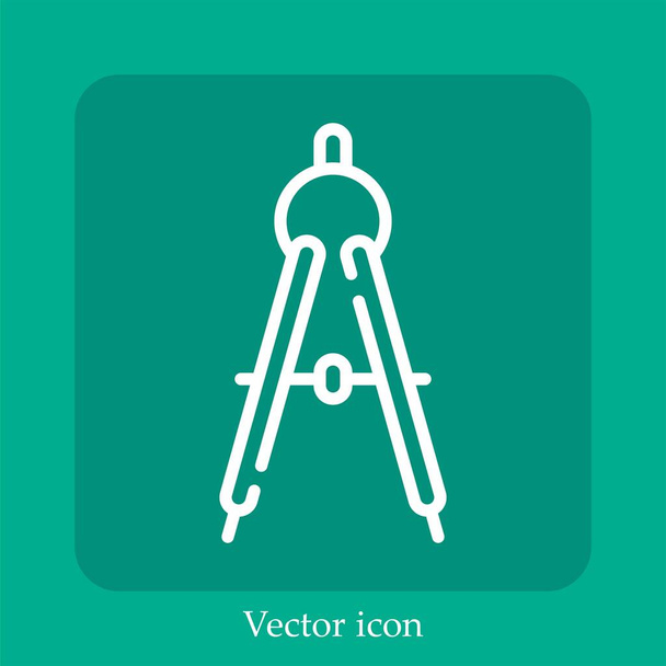 verdelers vector pictogram lineair icon.Line met bewerkbare slag - Vector, afbeelding