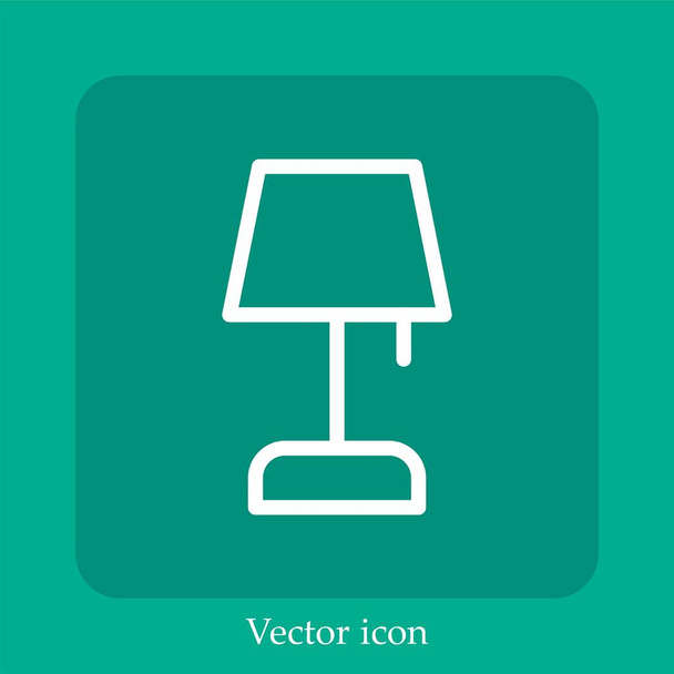 table lamp vector icon linear icon.Line with Editable stroke - Vector, Image