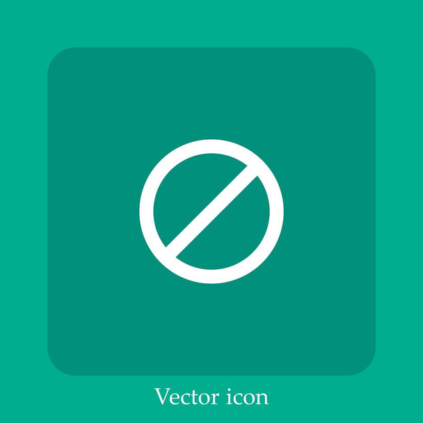 icône vectorielle interdite icône linéaire.Ligne avec trait modifiable - Vecteur, image