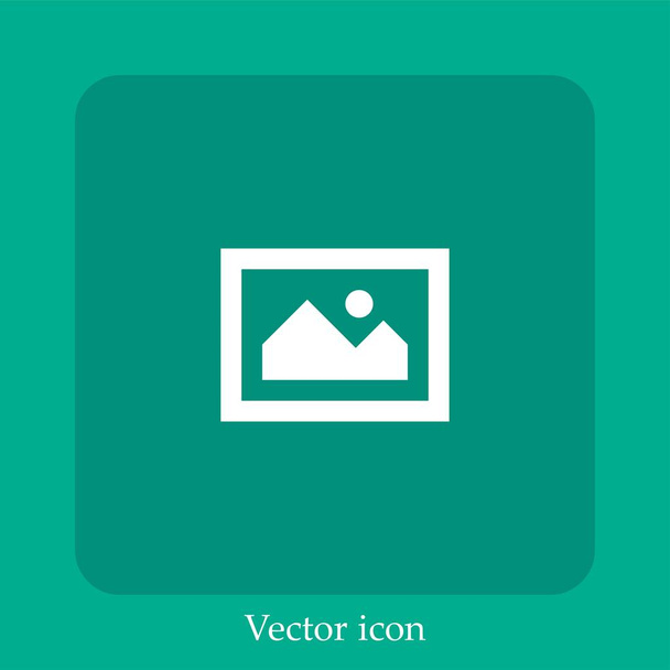 icono del vector de imagen icon.Line lineal con carrera editable - Vector, imagen