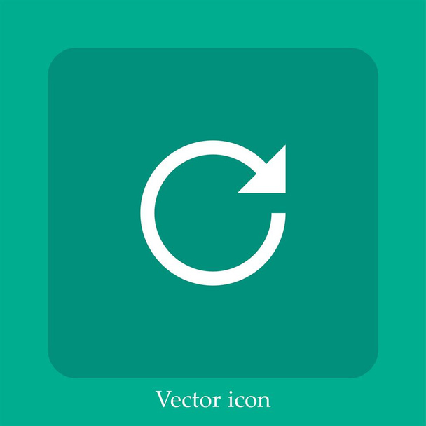 Aktualizovat vektorovou ikonu lineární ikonou.Čára s upravitelným tahem - Vektor, obrázek
