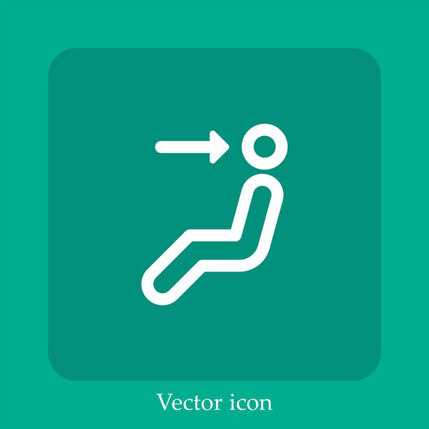 ícone de vetor de ar condicionado linear icon.Line com curso Editável - Vetor, Imagem