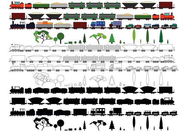 おもちゃの蒸気機関車 2 - ベクター画像