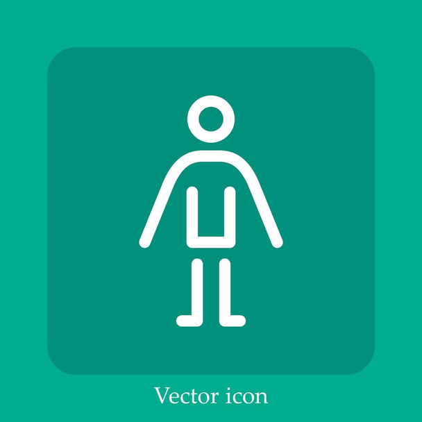 mies seisomaan vektori kuvake lineaarinen icon.Line muokattavissa aivohalvaus - Vektori, kuva