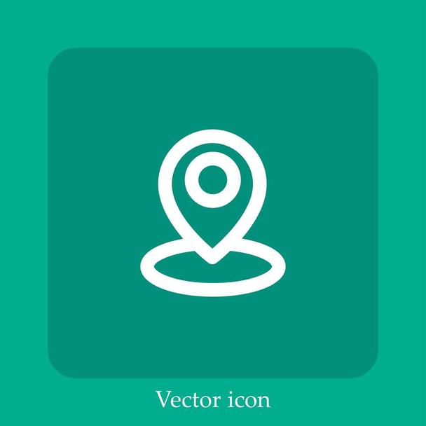ícone vetorial placeholder linear icon.Line com curso editável - Vetor, Imagem