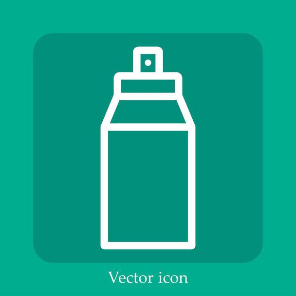 ícone de vetor de pintura spray linear icon.Line com curso editável - Vetor, Imagem