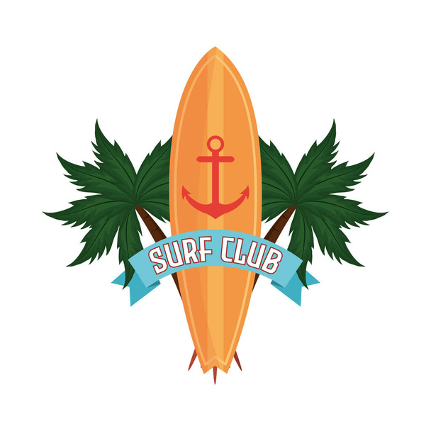 club de surf tropical - Vecteur, image