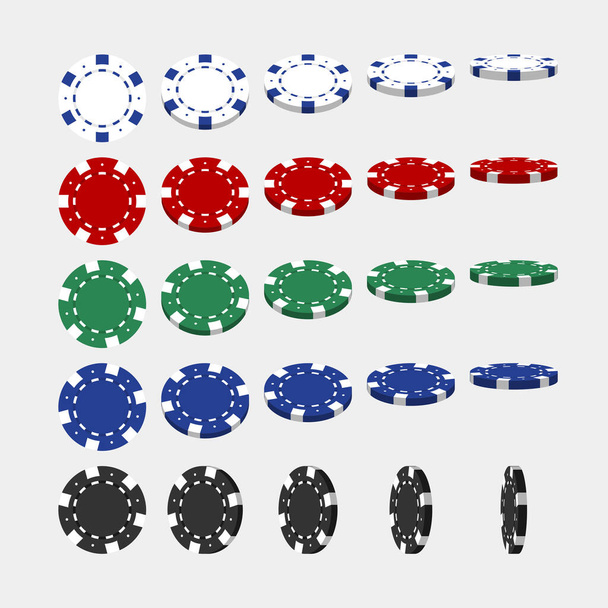 Фішки казино на світло-сірому фоні в векторі EPS8
 - Вектор, зображення