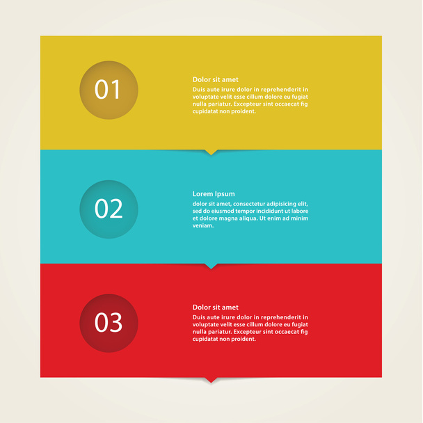 Vector - solid box template, pointer. Four colorfully stripes wi - Вектор,изображение