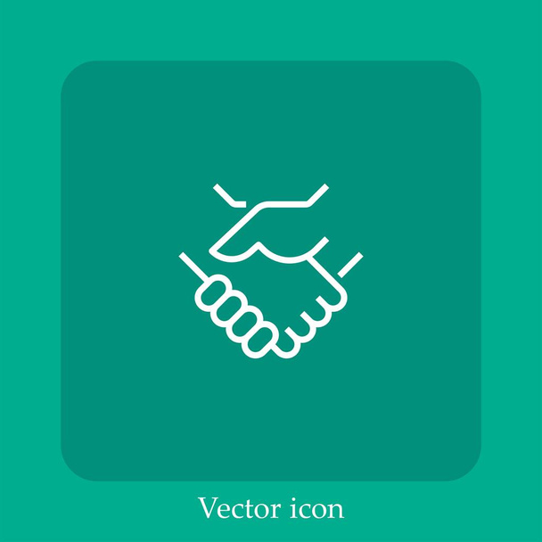 Deal-Vektor-Symbol lineare icon.Line mit editierbarem Strich - Vektor, Bild