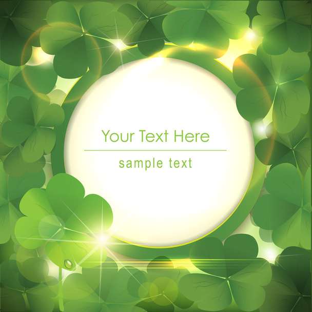 St. Patrick's frame with clover - Vector, Image