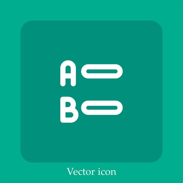 list vector icon linear icon.Line con carrera editable - Vector, imagen