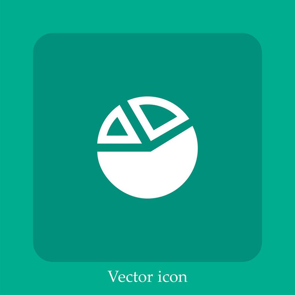 circulaire grafische weergave voor bedrijfsstatistieken vectoricoon lineair icon.Regel met bewerkbare slag - Vector, afbeelding