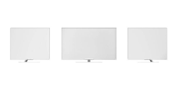 LCD TV mockup geïsoleerd op een witte achtergrond - 3d render - Foto, afbeelding