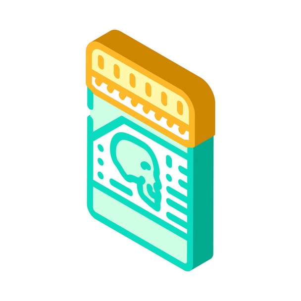 poison package isometric icon vector illustration color - Vector, Image