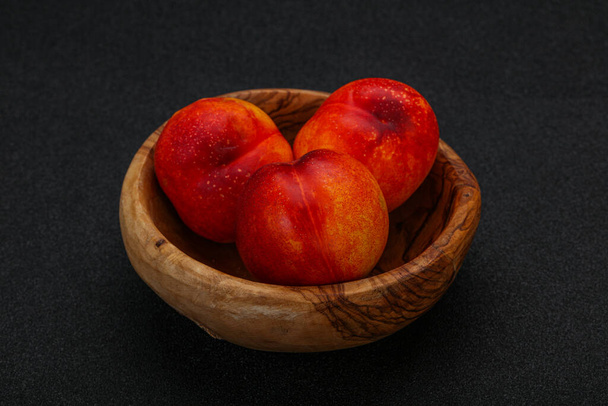 Ripe sweet tasty red Nectarine fruit - Photo, Image