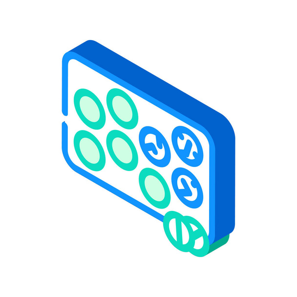 glister with pills isometric icon vector illustration - Vector, Image
