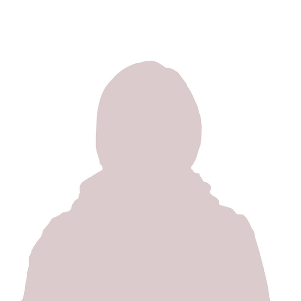 Жіночий силует голови. Портрет повного обличчя, портрет анонімної тіні. Профіль жінки аватарки
. - Фото, зображення