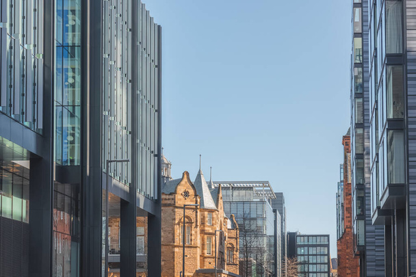 Urban redevelopment and regeneration at Quartermile with Victorian old and new modern architecture. - Photo, image