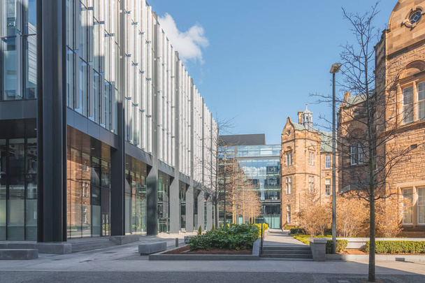 Urban redevelopment and regeneration at Quartermile with Victorian old and new modern architecture. - Photo, Image