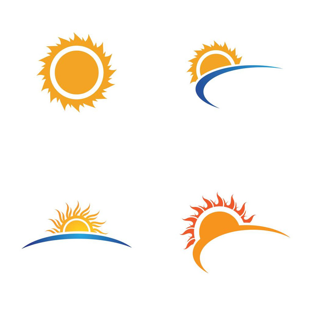 Sun Vector illusztráció Icon Logo Sablon design - Vektor, kép