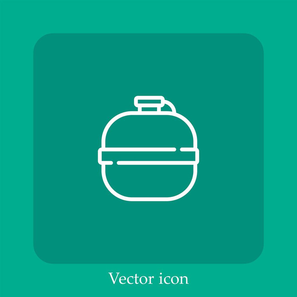 canteen vector icon linear icon.Line with Editable stroke - Vector, Image