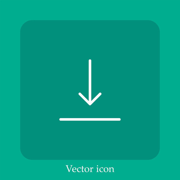 Pfeil nach unten Vektor-Symbol lineare icon.Line mit editierbarem Strich - Vektor, Bild