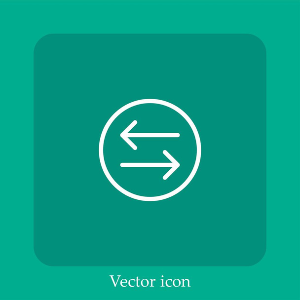 přenesení vektorové ikony lineární ikonou.Čára s upravitelným tahem - Vektor, obrázek