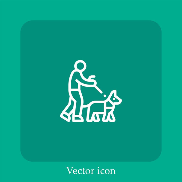 blindes Vektorsymbol lineare Icon.Line mit editierbarem Strich - Vektor, Bild
