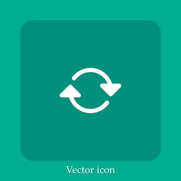 verversen vector pictogram lineair icon.Line met bewerkbare slag - Vector, afbeelding