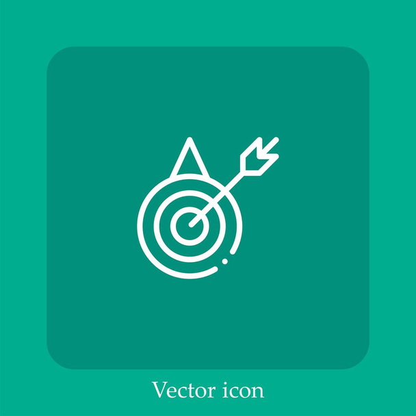 darts vector icon linear icon.Line with Editable stroke - Vector, Image