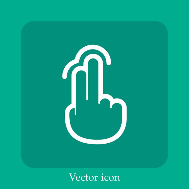 tap vector icon linear icon.Line with Editable stroke - Vector, Image