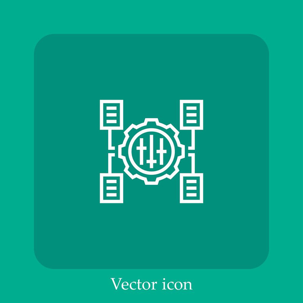 icona vettoriale flessibile icon.Line lineare con tratto modificabile - Vettoriali, immagini