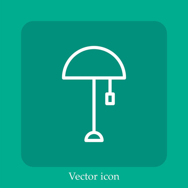 lamp vector pictogram lineair icon.Line met bewerkbare slag - Vector, afbeelding