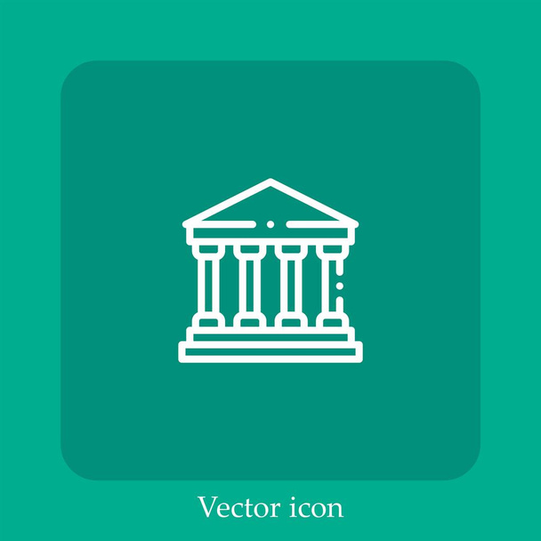 Museum Vektor icon lineare icon.Line mit editierbarem Strich - Vektor, Bild