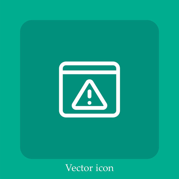 attention vector icon linear icon.Line with Editable stroke - Vector, Image