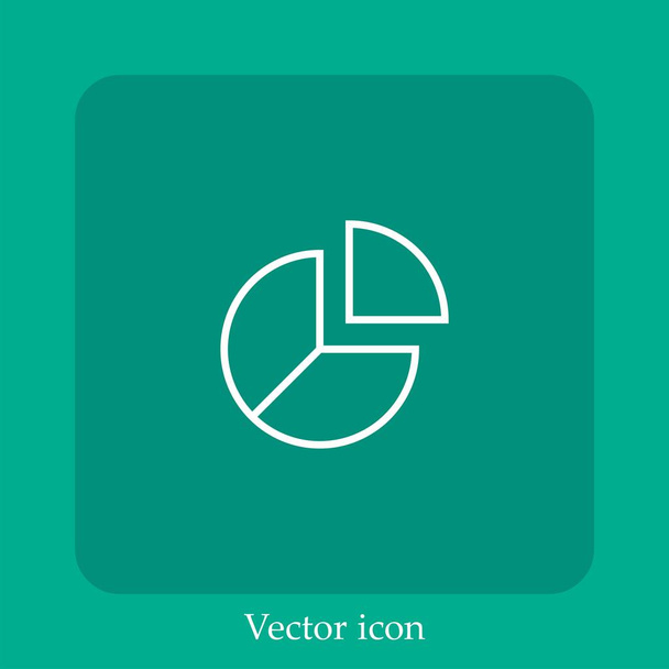 chart vector icon linear icon.Line with Editable stroke - Vector, Image